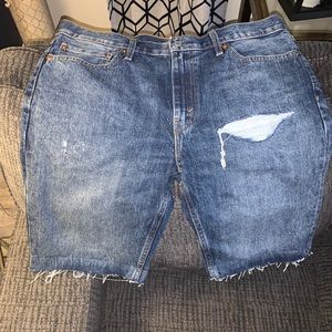 Distressed Levi 511 Shorts
